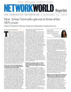 How Arista Networks got out in front of the SDN craze