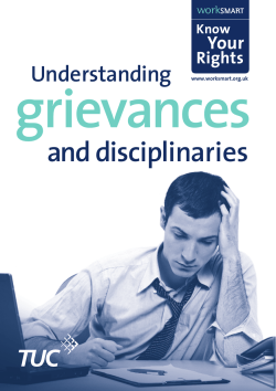 Understanding grievances and disciplinaries