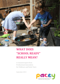 What does School Ready really mean? report