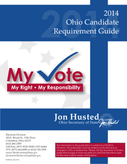 2014 Ohio Candidate Requirement Guide