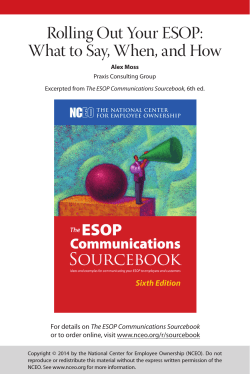 Rolling Out Your ESOP: What to Say, When, and How