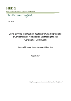 Going Beyond the Mean in Healthcare Cost