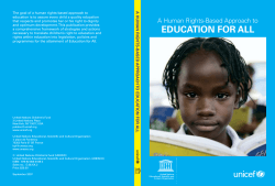 A Human Rights-Based Approach To Education For All, UNICEF