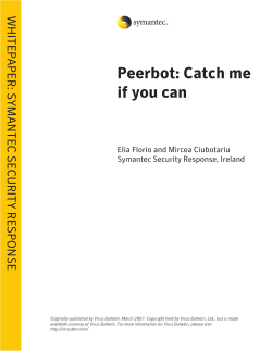 April - Peerbot: Catch me if you can
