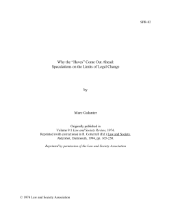 Why the &mdash;Haves&ldquo; Come Out Ahead: Speculations