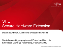 SHE Secure Hardware Extension