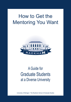 How to Get the Mentoring You Want Graduate Students