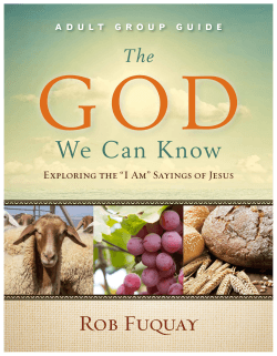 Adult Group Guide - The God We Can Know