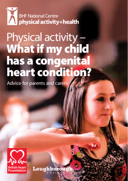 Physical activity – What if my child has a congenital heart condition?