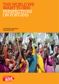 The world we want to see: perspectives on post-2015