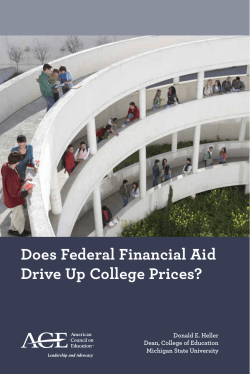 Does Federal Financial Aid Drive Up College Prices?