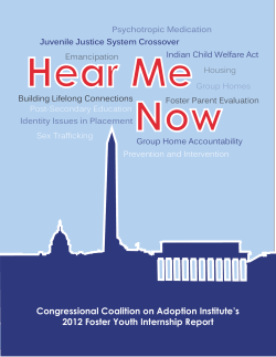 "Hear Me Now", 2012 - Congressional Coalition on Adoption Institute