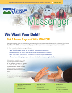 We Want Your Debt! - Missouri Valley FCU