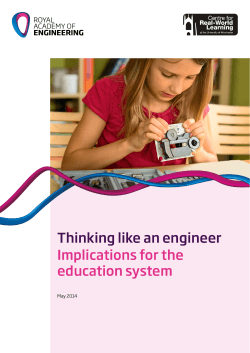 Thinking like an engineer - Implications for the education system full