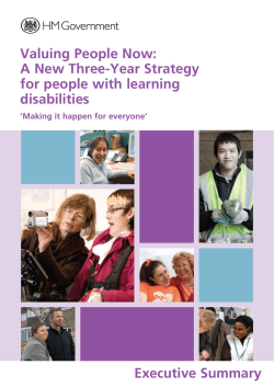 Valuing People Now: A New Three