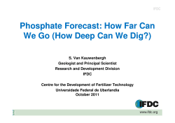 Phosphate Forecast: How Far Can We Go (How Deep Can