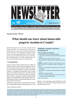 What should one know about immovable property taxation in Croatia?