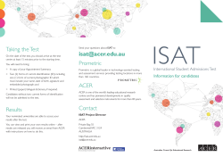 the ISAT Information Brochure