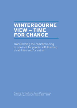 WINTERBOURNE VIEW – TIME FOR CHANGE