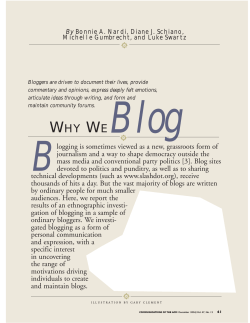 Why We Blog - Psychology