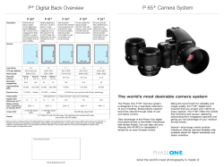 P 65+ Camera System P+ Digital Back Overview