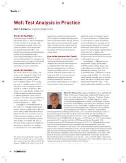 Well Test Analysis in Practice - Society of Petroleum Engineers