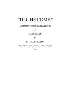 Till He Come - Online Christian Library