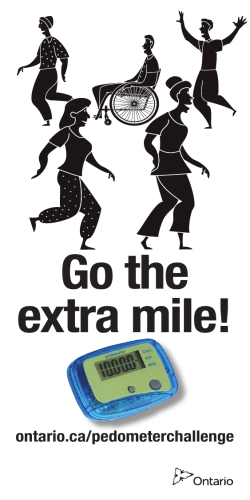 Go the extra mile! - Ministry of Health Promotion