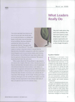 What Leaders Really Do by John Kotter