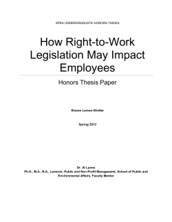 How Right-to-Work Legislation May Impact