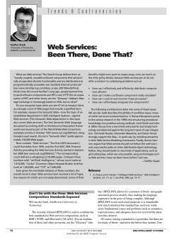 Web services: been there, done that?