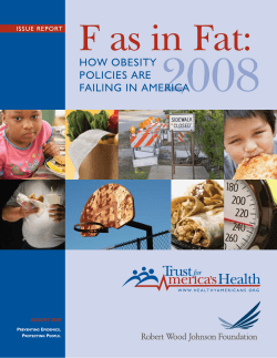 F as in Fat: How Obesity Policies Are Failing in America