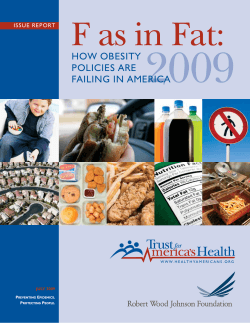 F as in Fat: How Obesity Policies are Failing in America