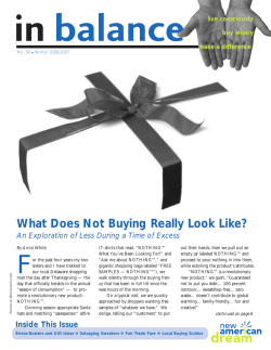 What Does Not Buying Really Look Like?