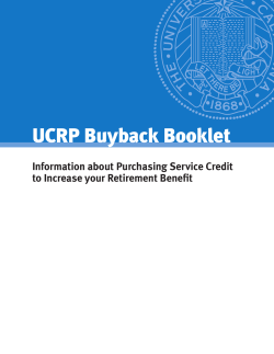 The UCRP Buyback Booklet