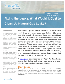 Fixing the Leaks: What Would it Cost to Clean Up Natural Gas Leaks?