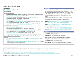 UNIT: &ldquo;The Tell-Tale Heart&rdquo; - Louisiana Department of Education