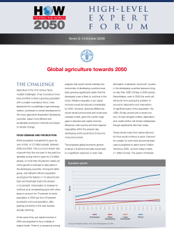 Global agriculture towards 2050