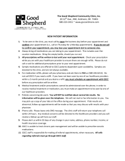 Patient Application - Good Shepherd Community Clinic, Inc.