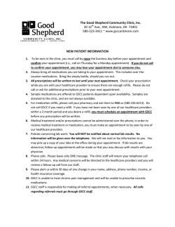Patient Application - Good Shepherd Community Clinic, Inc.