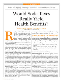 Would Soda Taxes Really Yield Health Benefits?