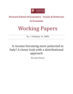 Is income becoming more polarized in Italy? A closer look with a