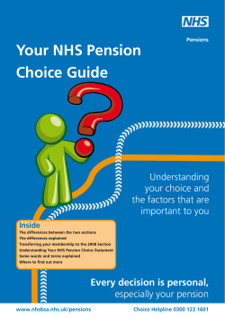 Your NHS Pension Choice Guide