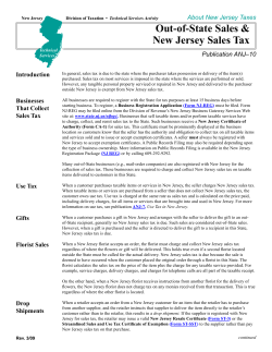 Publication ANJ-10 - State of New Jersey