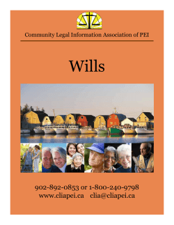 Wills - Community Legal Information Association