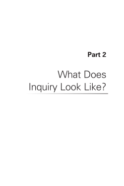 What Does Inquiry Look Like?