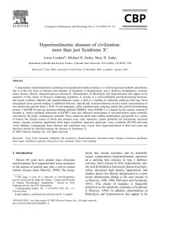 Hyperinsulinemic diseases of civilization: more than just - Direct-MS