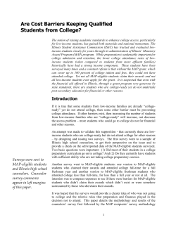Are Cost Barriers Keeping Qualified Students from College