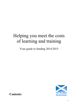 Helping you meet the costs of learning and training