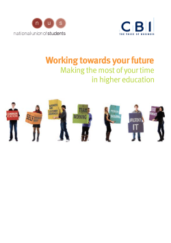 Working towards your future - National Union of Students